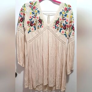 C&V Chelsea & Violet Boho Embroidered Dress Sz.M